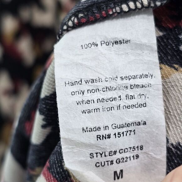 Gilli Dress Womens Medium Black Brown Red Leopard Print Shift Mini Short Camo - Picture 9 of 11